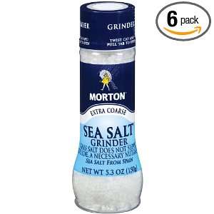 Morton Salt Sea Salt Grinder, 5.3 Ounce (Pack of 6)  
