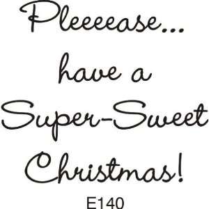 Super Sweet Christmas Greeting Rubber Stamp Arts, Crafts 