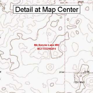  USGS Topographic Quadrangle Map   Mc Kenzie Lake NW, Texas 