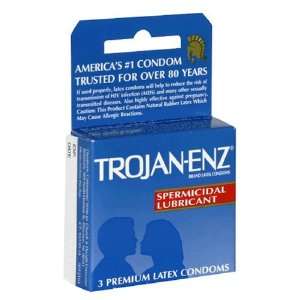  Trojan Spermicidal Lubricant Condoms 3ea/pack 3 Pack 