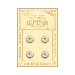   Rhinestone Buttons Self Adhesive 3/4 4/Pkg R BT 325