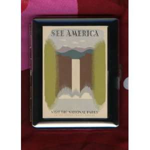  See America Visit National Parks WPA Art Vintage ID 