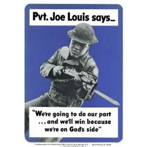  Private Joe Louis Military Poster