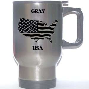    US Flag   Gray, Maine (ME) Stainless Steel Mug 