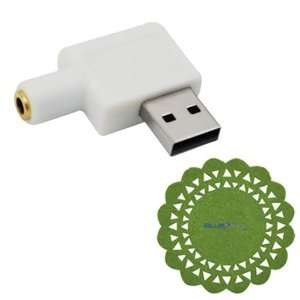  GTMax USB to One 3.5mm Audio Stereo Microphone Adapter 