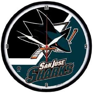  NHL San Jose Sharks Team Logo Wall Clock: Home & Kitchen