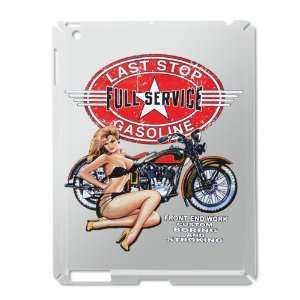 iPad 2 Case Silver of Last Stop Full Service Gasoline Motorcycle Girl