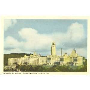 1940s Vintage Postcard Montreal University   Montreal Quebec   Canada