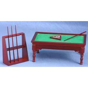  Mahogany Pool Table Set Toys & Games