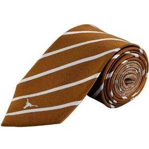  Texas Longhorns Burnt Orange Narrow Stripe Silk Tie 