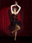Black Swan Burlesque Showgirl Moulin Rouge Corset & Tutu Costume 4 14