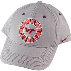 Nike Virginia Tech Hokies Grey Fade In Flex Fit Hat:  