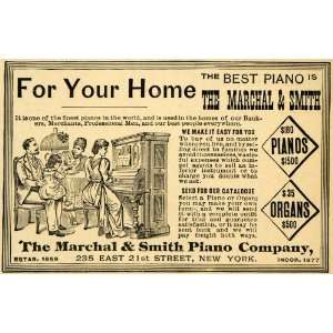  1891 Ad Marchal Smith Play Piano Organs Pricing 