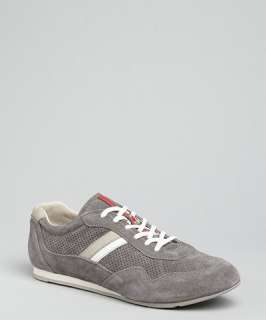 Prada Prada Sport grey perforated suede sneakers