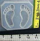 Baby feet mold baby shower resin jewelry craft crafting metal clay 