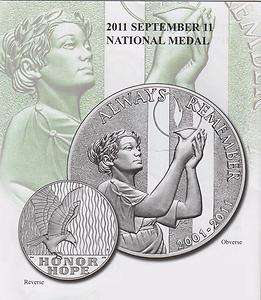 2011 September 11 National .999 1 Oz. Silver Proof Medal Philadelphia 