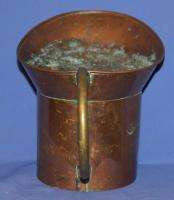 Antique European Handcrafted Copper Brass Milk Can Pitcher  
