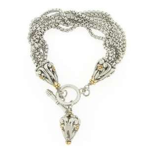  Designer Inspired 7 Strand Single Charm Bracelet: Jewelry