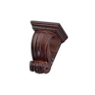 Solid wood Sconce Set for curtain or closet rods, 2/set [CAPITOL CITY 
