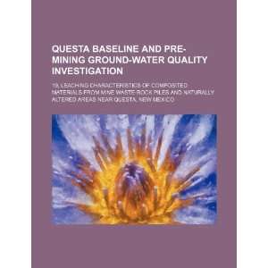 Questa baseline and pre mining ground water quality 