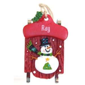  Ganz Personalized Ray Christmas Ornament: Home & Kitchen