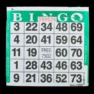  1 on Green Bingo Paper Cards   1500 cards Toys & Games