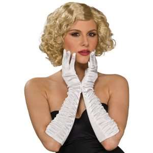  Rubies Costume Co 8561R White Satin Wrinkled Lycra Elbow 