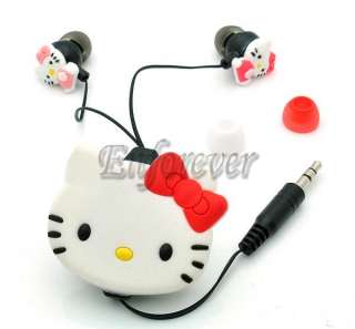 Hello Kitty Retractable 3.5mm Headset Earphone^HP792  