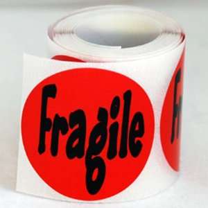   Round Fragile Mailing Shipping Labels Stickers: Office Products