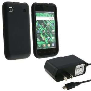   Galaxy S Black Silicone Gel Case + Micro Usb Wall Charger: Electronics