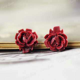 High quality wine Resin Flower Cabochon rose RB0504 9  