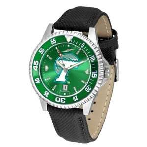 Tulane University Green Wave Mens Leather Wristwatch