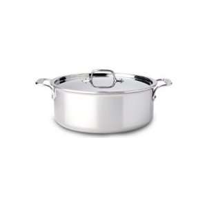  All Clad Stainless Steel 7 Qt. Stock Pot With Lid: Kitchen 