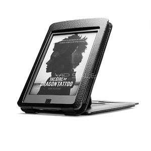 KINDLE TOUCH FLIP PREMIUM LEATHER COVER CASE WITH SLIM LED READING 