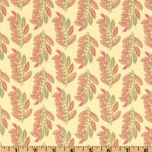  44 Wide Chic Blooms Leaves Yellow Fabric By The Yard 