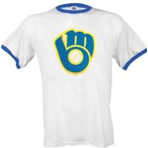  Milwaukee Brewers Cooperstown Throwback Logo Ringer T 
