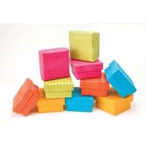  Croc Gifts Multi color Square Boxes, Set of 10 Kitchen 