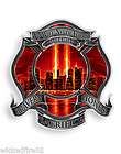 FIREFIGHTER MALTESE CROSS 9/11 TWIN TOWER LIGHTS DECAL 2 INCH RED FIRE 