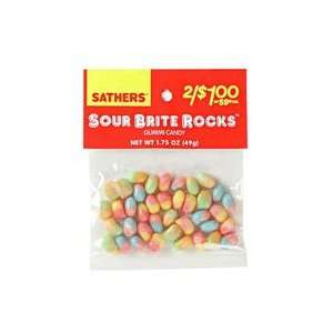 Sathers Sour Brite Rocks Gummy Candy   1.75 Oz/Bag, 12 Ea 