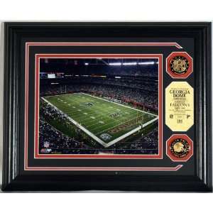  Atlanta Falcons Georgia Dome Photo Mint with two 24KT Gold 