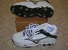 Mizuno 9 Spike Classic Mens White Gray Cleats Baseball Shoes Size 16
