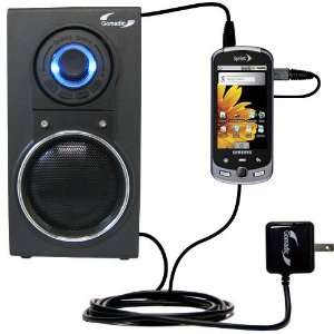   Speaker with Dual charger also charges the Samsung Moment Electronics