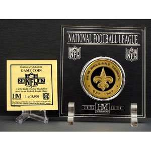   Mint New Orleans Saints 24Kt Gold Game Coin: Sports & Outdoors