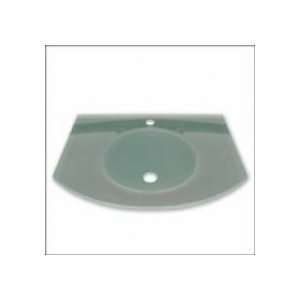   Glass Counter Top w/ Integrated Round Basin WHLOOM C Matte Glass Home