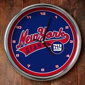  New York Giants 12 Chrome Clock