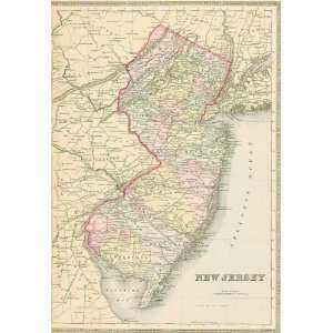  Bradley 1889 Antique Map of New Jersey