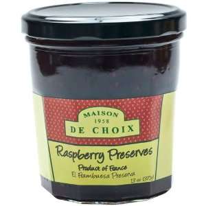 Raspberry Preserves   1 jar, 13.2 oz  Grocery & Gourmet 