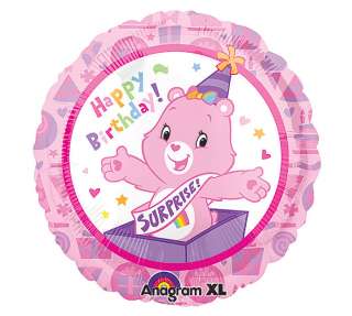 TWO (2) CARE BEAR HAPPY birthday SURPRISE 18 BALLOONS  