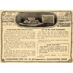  1909 Ad Consumers Fish Food with Ocean Taste Gloucester 