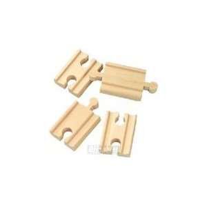Wooden 4 piece 2 in Straight Track Adapter Connector Set Fits Thomas 